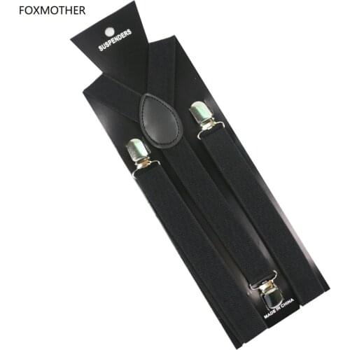 Black Suspenders Mens Red Yellow 1 Inch Wide Adjustable Y Shape Clip-on Elastic Braces Suspensorio Women Unisex Mens Suspenders