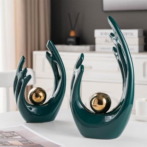Christmas Decorations For Home Accessories Modern Ceramic Statues Living Room Decor Abstract Sculpture Office Desk Decorative