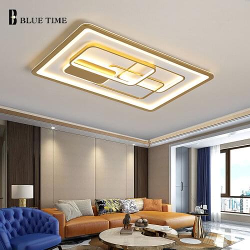 Home Lights LED Modern Ceiling Light for Living Room Bedroom Dining Room Kitchen Decor Lights Indoor Lighting Ceiling Lamps Gold