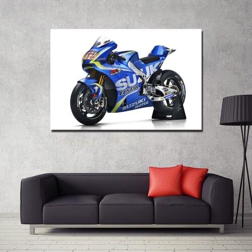 Suzuki Racing Bike Picture Canvas Prints DIY Framed Paintings Wall Art Poster for Home Decor