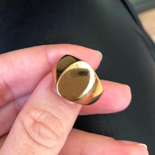 925 Solid Silver Engraved Name Oval Ring Initials Letter Ring for Women Men Gold A-Z Any font Letter Nameplate Signet Rings