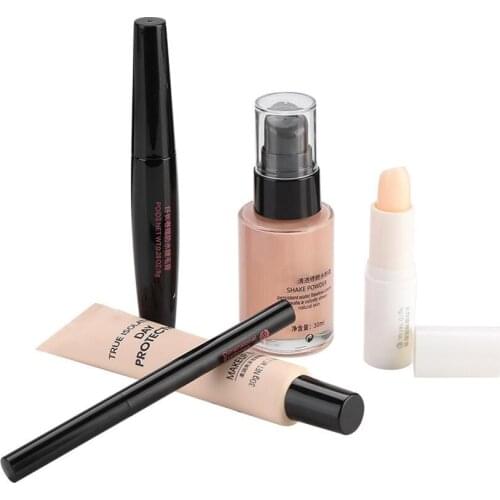 Cosmetic Makeup Set for Beginner Lip Balm BB Cream Eyebrow Pencil Mascara Makeup Base Makeup Kits