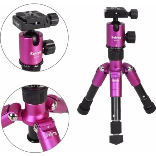 Mini 46.5cm /18.2" for Camera Travel Trip Shooting Rose Camera Monopod Al-Mg alloy Professional Tripod
