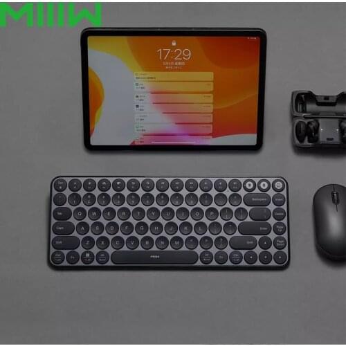 MIIIW Blutooth USB Dual-Mode Mini Keyboard 85 Keys 2.4GHz Metal Keyboard Multi System Wireless For Office Computer Laptop Tablet
