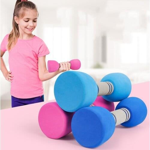 Fashion blue/pink 600g/1200g Children fitness arm muscle kindergarten Shaping dumbbell a pair boy/girl toy 3-6 years old AA097