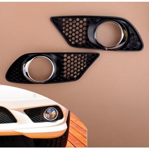 New 1 Pair Car Front Bumper Fog Light Grill Cover 2048850253 2048850353 Fit for Mercedes Benz C W204 2008 2009 2010 Pre-Facelift