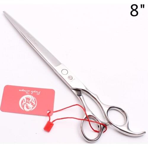 500# 8" 22cm Purple Dragon Japan Stainless Cutting Scissors Normal Shears Pets Hair Clippers Grooming-for-dog Animal Flur Shears