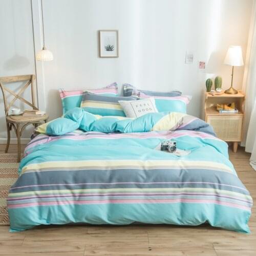 Striped Pattern Duvet Cover150x200 Pillowcase 3Pcs,220x240 Quilt Cover Bed Cover, Bedding Set Blanket Cover