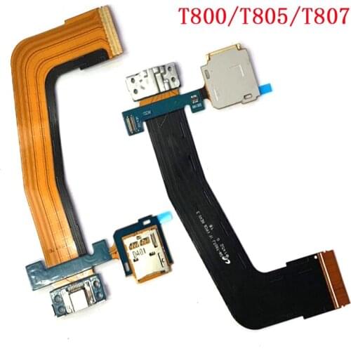 10pcs USB Charging Port Dock Connector Flex For Samsung Galaxy Tab S 10.5'' SM-T800 T805 T807 With Micro SD Card Holder