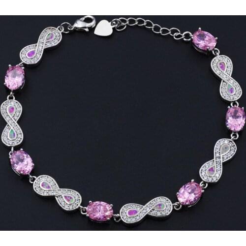 SZ0085 2021 new elegant figure eight opal silver plated bracelet ladies fashion jewelry gift