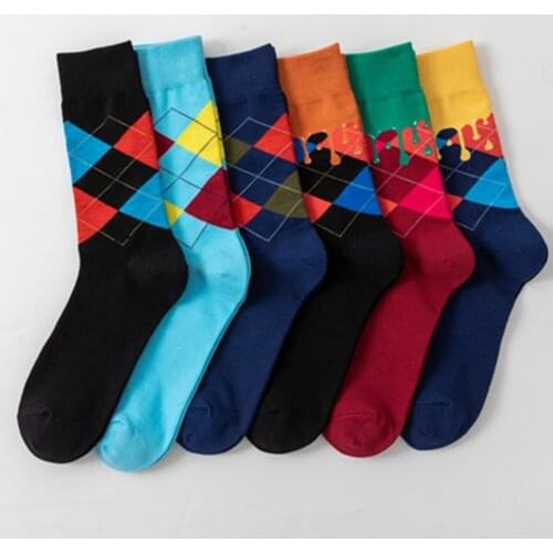 Funny Socks Men Woman Personality Skateboard Male Female Fashion Cartoon Geometry Stripe Tongue Heart Happy Socks