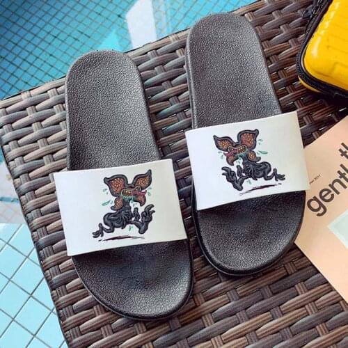 2021 Women shoes Slippers Stranger Things Upside Down Eleven Graphic fashion style casual flip-flops flip flops chaussure femme
