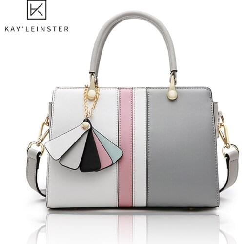 Genuine Leather Women Crossbody Bags Panelled Color Female Handbag Fashion wild Messenger Shoulder Purse Office Lady Elegant Bag