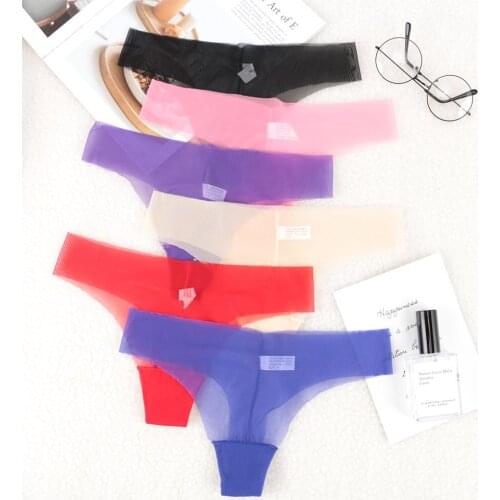 Women Sexy High Quality Transparent Seamless Underwear G-String Panties Womens Briefs Lace Thong Panties Sexy Women Underwear