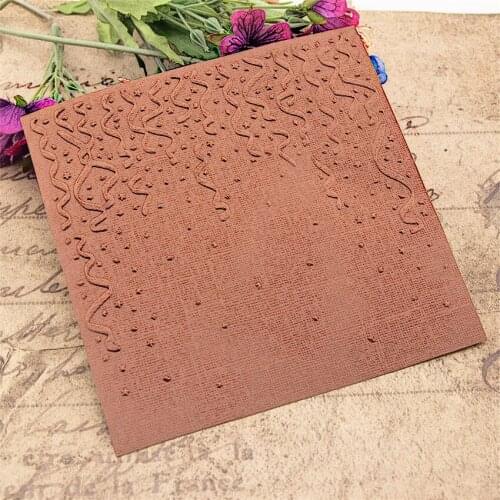 15x15cm ribbon Embossing folders Plastic bump Scrapbooking DIY Template Fondant indentation Cake Photo Album Card Make