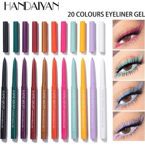 20 Colors Eyeliner Pen Long Lasting Waterproof Sweatproof Non-smudge Eyeliner Quick Drying Ultra-fine Professional Eye Cosmetic