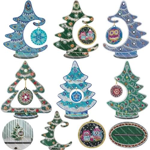 2022 New Special Shaped Diamond Painting Acrylic Christmas Tree Craft Home Ornaments Christmas Decoration for New Year Gifts