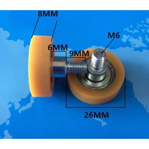 626ZZ bearing nylon bearing wiht bolt M6X9 for window wheel PU materal