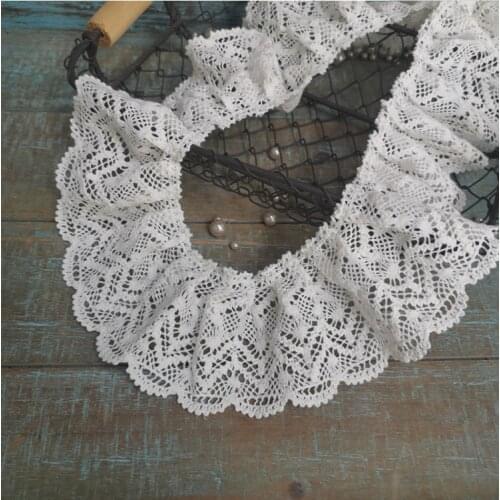 2 Yards White Black 8cm Width Lace Trim Lace Applique Polyester for Clothes Home Textiles Apparel Sewing Lace Fabric