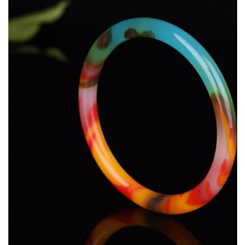 Genuine Natural Color Jade Bangle Bracelet Charm Jewellery Fashion Accessories Hand-Carved Lucky Amulet Gifts for Women Her Men