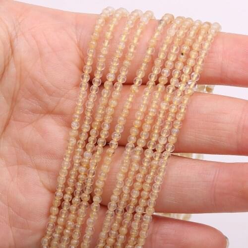 Wholesale Crystal Beads Natural Stone Beads Yellow Loose Beads for Charms Jewelry Making Bracelet Necklace Reiki Gift