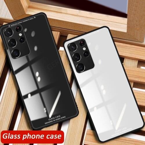 For Samsung Galaxy A 72 52 A 32 42 A 12 S21 Ultra Plus S21 Case Fashion Tempered Glass Case For Samsung A 72 52 A 32 12 Fundas