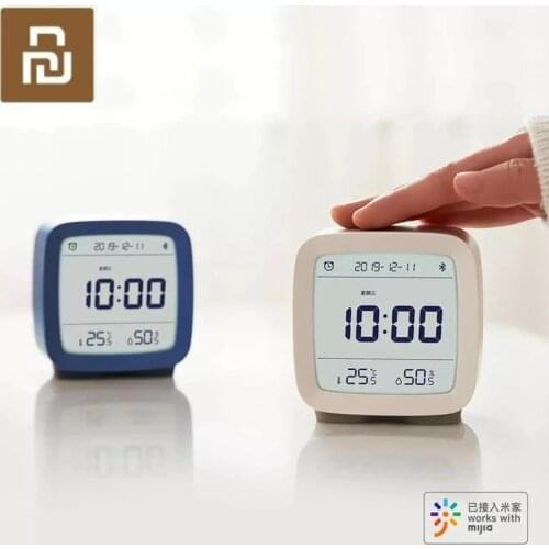 Cleargrass Bluetooth Alarm Clock Smart Control Temperature Humidity Display LCD Screen Adjustable Nightlight with Mi Mijia Home