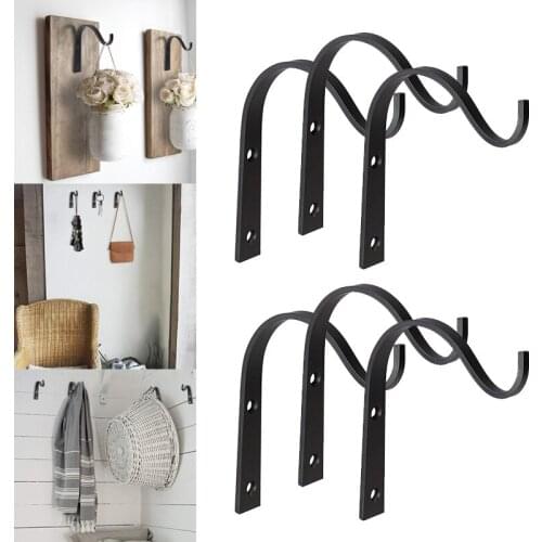 Economical 10pcs Iron Hanger Wall Hooks for Hanging Lantern Planter Coat Rustic Home Decor
