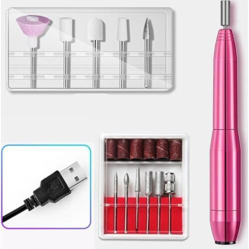 Electric Manicure Dril Gel Nail Drill Mini Manicure Nail Polisher Removing Gel Polish Drill Machine Nail Sander Nail Drill Bits