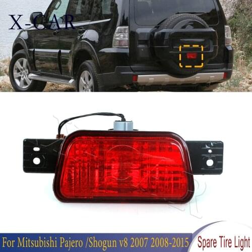 X-CAR Rear Bumper Spare Tire Brake Light Tail Fog Lamp Car Styling For Mitsubishi Pajero /Shogun v87 v93 v97 2007 2008-2015