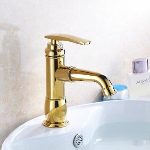 Basin Faucets Brass Bathroom Faucet Gold Mixe Tap Single Handle Hot & Cold Washbasin Tap torneiras banheiro