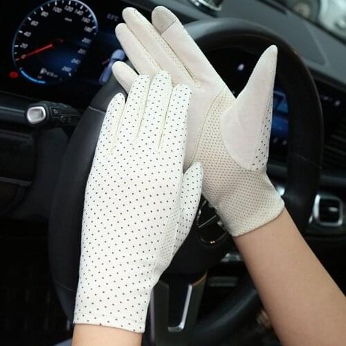 Summer Fashion Sun Protection Women Gloves Short Thin Breathable Driving Cycling Handwear Motocycle Screen Lace Mittens Outdoor