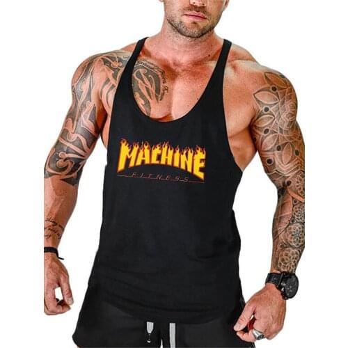 Fitness Training Running Vests Gym Clothing Tank Top Mens Bodybuilding Muscle Sleeveless Singlets Fashion Workout Man Undershirt