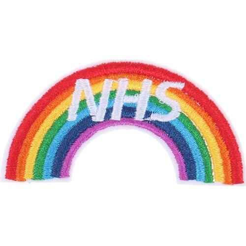 1pc Nhs Rainbow Thank You Sew On Patch Badge 2020 Uk Support Pride Iron On