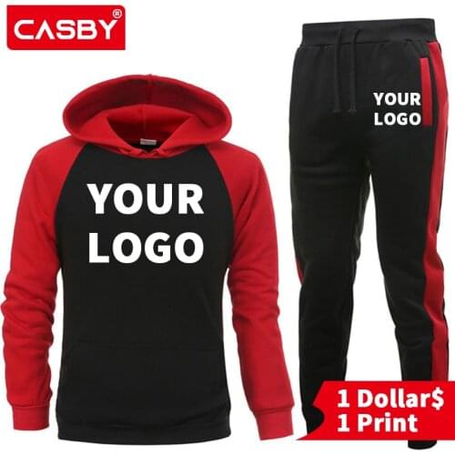 New Fashion Design Sports Hoodies Simple All-match Custom Graphic Men Outfit Set DIY Print Logo Casual Outdoor Sweatsuit CA-333
