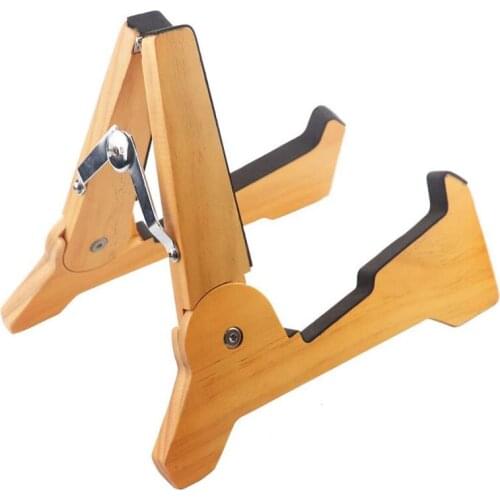 Real Hard Wood Portable Foldable Guitar Stand Holder for Electric Acoustic Bass Guitar for Presentation Home Bar Display