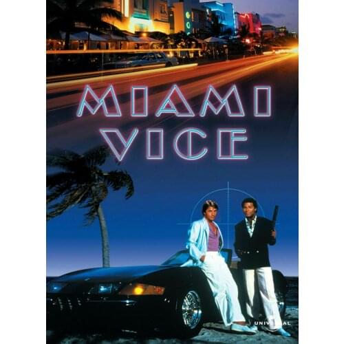 Miami Vice Tv Show Art Film Print Silk Poster Home Wall Decor 24x36inch