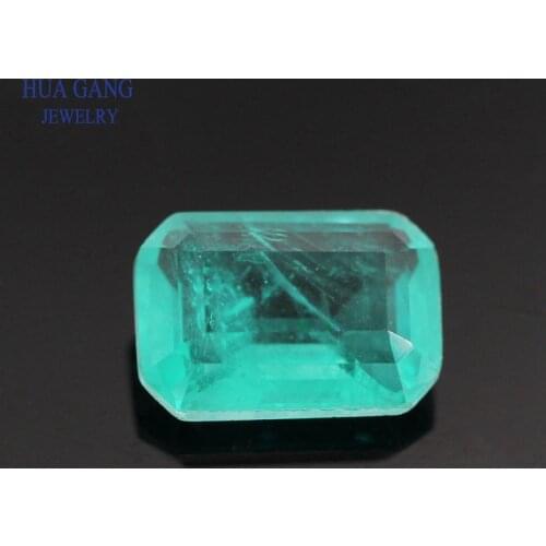 Synthetic Paraiba Stone Octangle Shape Step Cut Spliced Crystal&Glass Gems For Jewelry Making 4x6~15x20mm Free Shipping