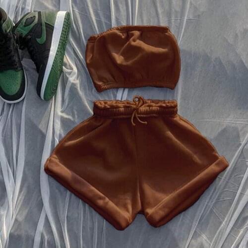 Women' Tracksuit 2021 Fashion Summer Sport Shorts Set Sleeveless Shirts Gym Casual Sports Shorts Fitness Bra Workout Crop Top