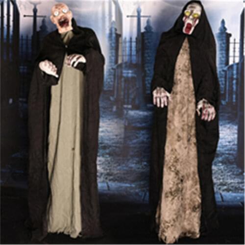 Ktv Bar Club Haunted House Scary Prop Halloween Party Supplies Animated Skull Halloween Ghosts Decorations Grim Zombie Ghost