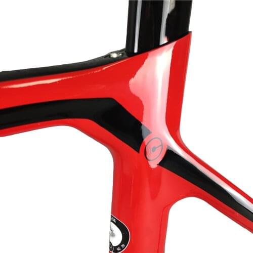 T1100 XR4 Road Frame Carbon Road Frames Bicycle Frameset With Fork+Seatpost+Headset+Clamp BB386 Black Red