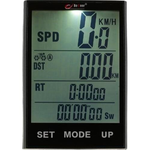 BOGEER Waterproof Bicycle Computer With Backlight Wireless Wired Bicycle Computer Bike Speedometer Odometer Bike Stopwatch
