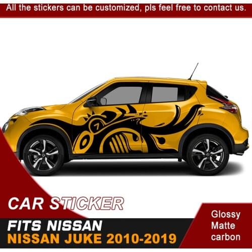 Car Decals Dinosaur Side Body Graphic Vinyl Car Sticker Fit For Ford Nisaan Juke 2011 2012 2013 2014 2015 2016 2017 2018 2019