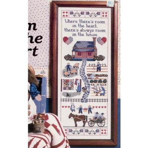 Magazine Decorative Crossstitch 11CT Printed Cloth 14CT18CT Kit Heart House Lovely Cartoon Handmade DIY Embroidery Material Pack