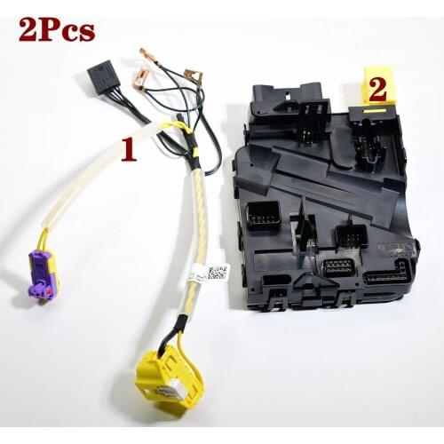 2 Pcs Wheel Steering Multifunction Cruise Control Module and Wire harness For Golf MK5/6 1K0953549CH 1K0 953 549 CH