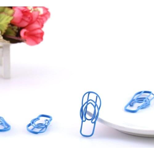 TUTU 10 pcs clogs house slipper shape Paper Clips Color Funny Kawaii Bookmark Office Shool Stationery Marking Clips H0146