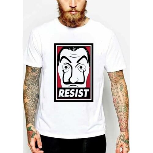 2020 TV Series La Casa De Papel T-Shirt Men Money Heist Tee T-Shirt Casual Tops House of Paper Funny Plus Size T Shirt Male