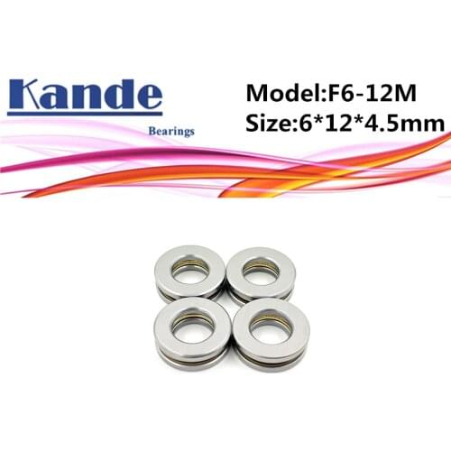 4pcs F6-12M 6x 12 x 4.5mm F6-12 high quality Miniature planar bearing 6x12x4.5 mm Axial Ball Thrust Bearing
