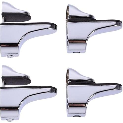 4PCS Replacement Adjustable Wall Mount Shelf Clamp Glass Shelf Holder Glass Shelf Bracket