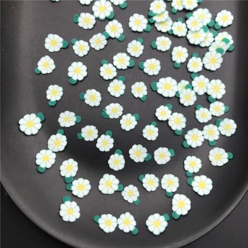 60g Daisy Polymerclay,Soft Clay Sprinkles for Kids Diy/Craft Diy Making/Nail Art/Scrapbook Decoration/Craft Filler